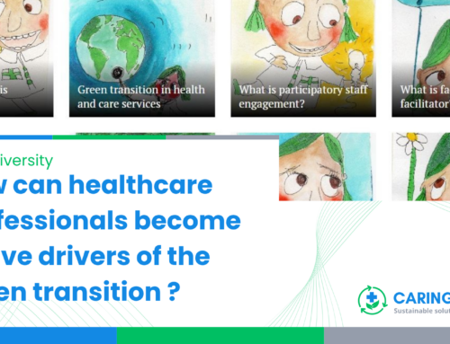 How can healthcare professionals become active drivers of the green transition rather than simply adapting to it?
